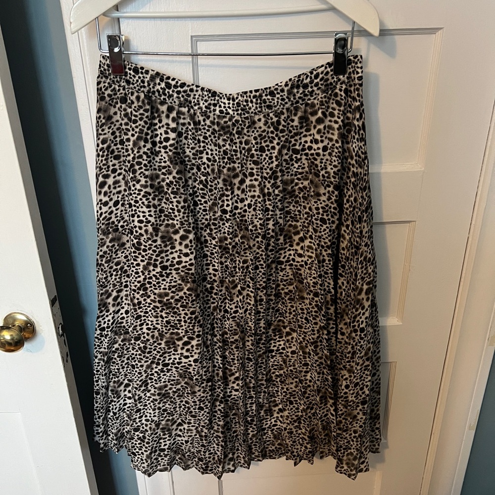 Animal Print Midi Skirt
